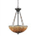 Fossil Stone 3 Light Uplight Inverted Pendant