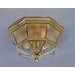 8" Newbury  Outdoor Flush Mount in Polished Brass