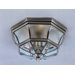 8" Newbury  Outdoor Flush Mount in Pewter