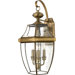 22.5" Newbury Outdoor  Wall Lantern in Antique Brass