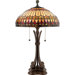 West End Tiffany  Table Lamp in Brushed Bullion
