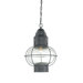 Cooper One Light Outdoor Hanging Lantern in Mystic Black