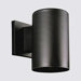 Black Incandescent Plastic Cylinder Outdoor Lantern