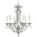 Berkley 6 Candle Light Cobblestone Chandelier