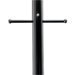 7' Black Aluminum Lantern Post with Ladder Rest and Photocell