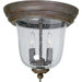 Ashmore Old World Style Cobblestone Flush Mount Outdoor Lantern