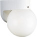 White 6" Acrylic Globe Outdoor Wall Lantern