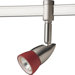 Illuma Flex Adjustable MR-11 Track  Head in Brushed Nickel with Red Glass