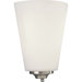 Glass Fluorescent Wall Sconce in Brushed Nickle