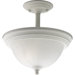 Melon Glass 1 Light Semi Flush Mount