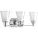 Victory Three Light Bath Vanity in Polished Chrome