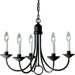 Brushed Nickel Light 5 Light Candle Light Chandelier