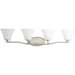 Bravo Four Light Bath Vanity in Brushed Nickel