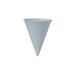 Cone Paper Water Cups Rolled Rim in White