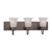 Parker Three Light Bath Lamp in Oiled Bronze