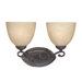 Melody Two Light Bath Lamp in Sable Bronze