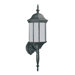  Outdoor Wall Lantern in Matte Black with White Art Glass - Energy Star