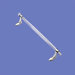 Bathables Frosted Single Towel Bar