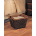 Twist Storage Basket in Rustic Brown Stain