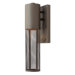 Aria One Light Outdoor Wall Light with Stainless Steel Shade in Buckeye Bronze
