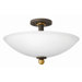 Cooper 3 Light Semi Flush Mount Foyer