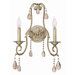 Carlton Two Light Wall Sconce in Silver Leaf