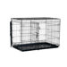 Great Crate Two-Door Dog Crate with Divider Panel in Black