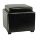 Bobbi Leather Cube Ottoman