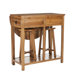 Preston 3 Piece Bar and Stool Set in Distressed Oak