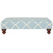 Quatrefoil Dhurrie Upholstered Ottoman