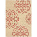 Courtyard Creme/Red Rug
