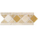 Accent Statements 3 1/2" x 10" Diamond Decorative Border in Onyx/Glass