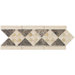 Accent Statements 3 1/2" x 10" Diamond Mosaic Decorative Border in Emperador/Onyx