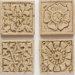 Accent Statements Travertine 2" x 2" Carved Applique Insert