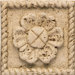 Accent Statements 4 1/4" x 4 1/4" Travertine Flower Insert