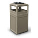 38 Gallon Square Waste Container with Ashtray Dome Lid