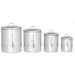 Hammered Canister with Fresh Seal Cover (Set of 4)