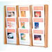 Nine Pocket Acrylic and Oak Wall Display