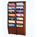 Fourteen Pocket Wall Mount Magazine Rack