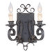 Bourges  Wall Sconce in Forged Black