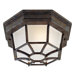 Flush Mount in Rustic Bronze