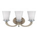 Forum Three Light Bath Vanity in Gold Dust