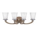 Forum Four Light Bath Vanity in Gold Dust