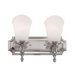 Bishop Two Light Bath Vanity in Brushed Pewter