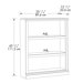 Storage Three Shelf Bookcase
