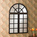 Ghent 3 Piece Windowpane Mirror Set in Distressed Black