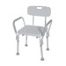 Bath Bench with Removable Padded Arms in White