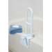 Steel Clamp On Tub Rail in White