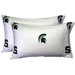 Michigan State Spartans Pillow Case Set in White
