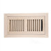 White Oak Flush Mount Wood Vent Cover with Frame and Metal Damper